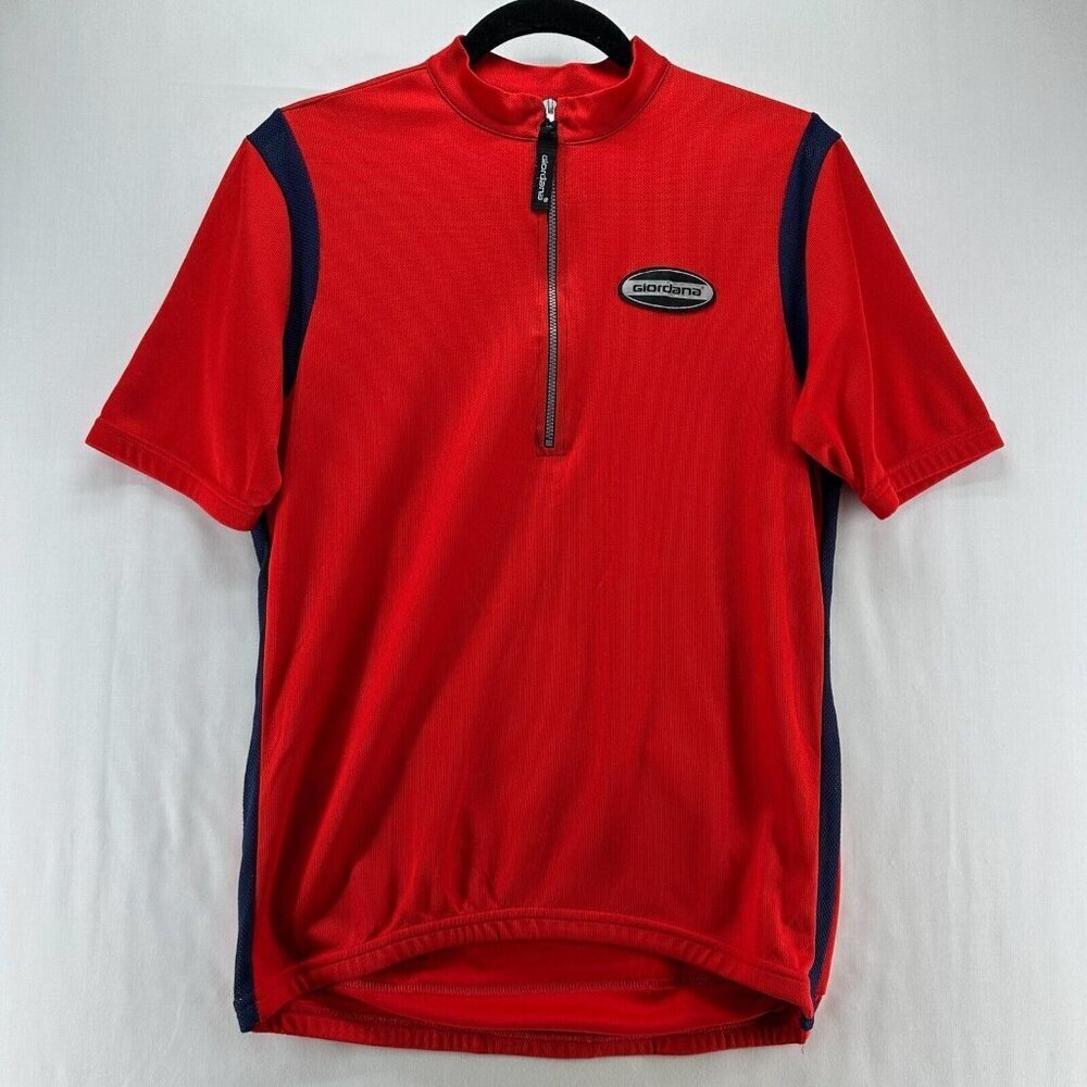 Giordana Cycling Jersey Adult Size M Performance Biker Short Sleeve Italy Red